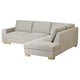 SÖRVALLEN 3er-Eckbettsofa, ohne Abschluss rechts/Viarp beige/braun