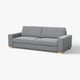 SÖRVALLEN 3er-Sofa, Lejde grau/schwarz