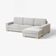 SÖRVALLEN 3er-Sofa, mit Récamiere rechts/Tallmyra schwarz/weiß