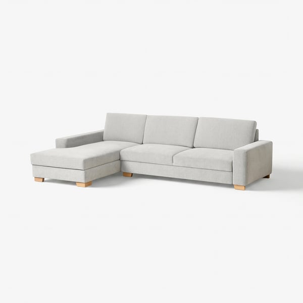 SÖRVALLEN 4er-Sofa, mit Récamiere links/Tallmyra schwarz/weiß