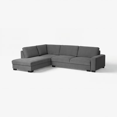 SÖRVALLEN Ecksofa 3-sitzig, ohne Abschluss links/Tallmyra mittelgrau