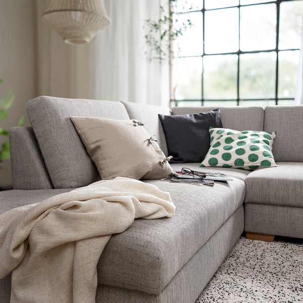 SÖRVALLEN Ecksofa 3-sitzig, ohne Abschluss links/Viarp beige/braun