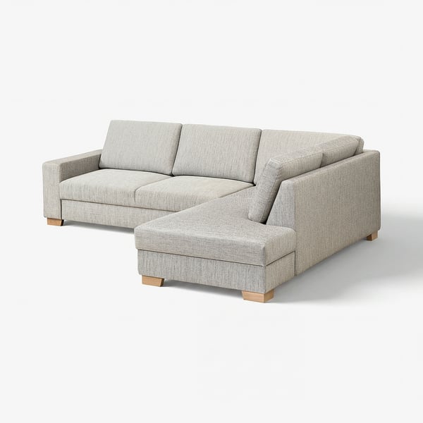 SÖRVALLEN Ecksofa 3-sitzig, ohne Abschluss rechts/Viarp beige/braun