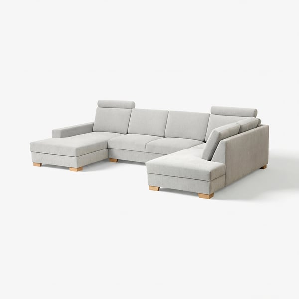 SÖRVALLEN Ecksofa 4-sitzig, mit Récamiere links/Tallmyra schwarz/weiß