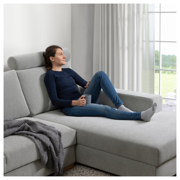 SÖRVALLEN Ecksofa 4-sitzig, mit Récamiere rechts/Tallmyra schwarz/weiß