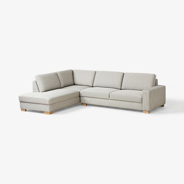 SÖRVALLEN Ecksofa 4-sitzig, ohne Abschluss links/Viarp beige/braun