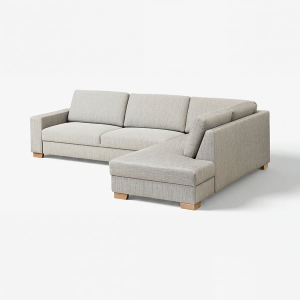 SÖRVALLEN Ecksofa 4-sitzig, ohne Abschluss rechts/Viarp beige/braun