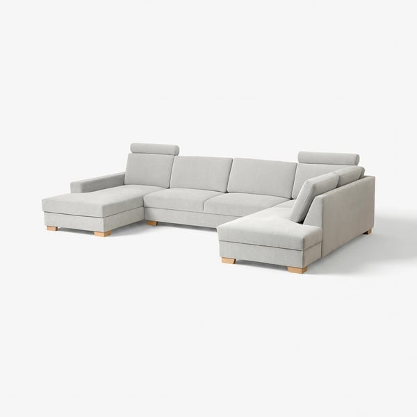 SÖRVALLEN Ecksofa 5-sitzig, mit Récamiere links/Tallmyra schwarz/weiß
