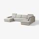 SÖRVALLEN Ecksofa 5-sitzig, mit Récamiere links/Viarp beige/braun