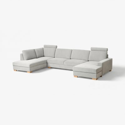 SÖRVALLEN Ecksofa 5-sitzig, mit Récamiere rechts/Tallmyra schwarz/weiß