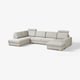SÖRVALLEN Ecksofa 5-sitzig, mit Récamiere rechts/Viarp beige/braun