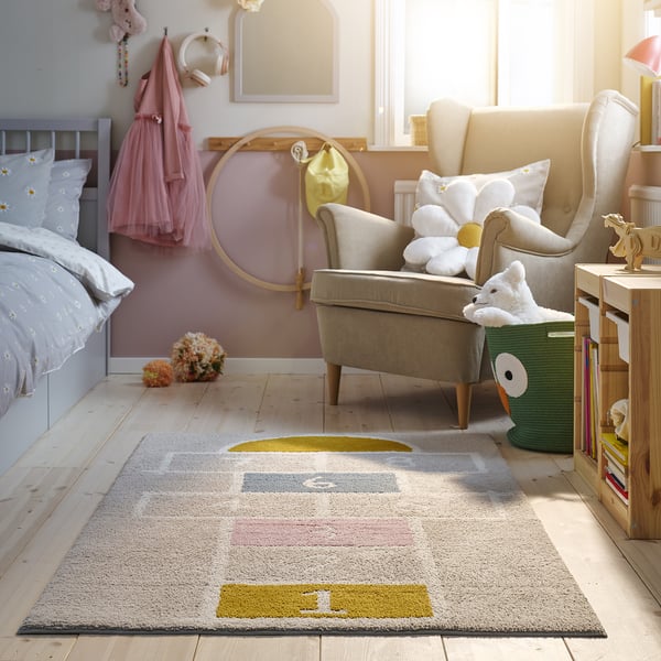 STÄPPSPARV Teppich, beige, 100x160 cm