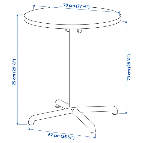 STENSELE Tisch, anthrazit/anthrazit, 70 cm