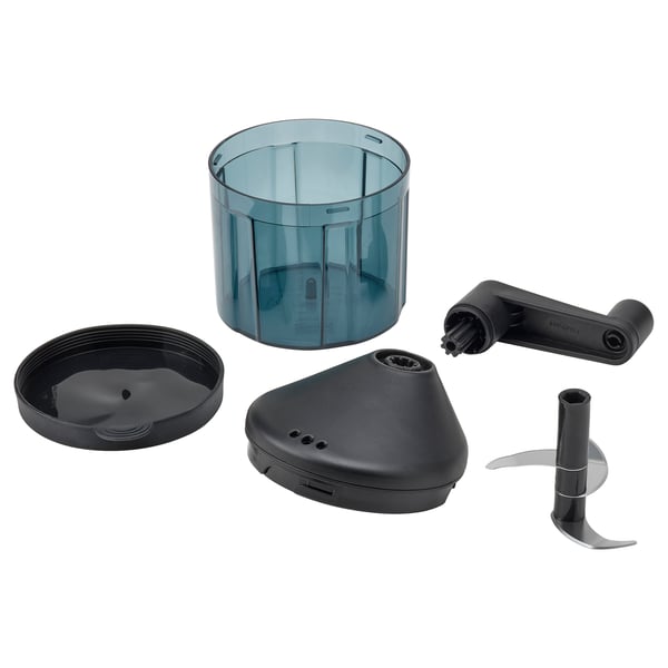 STENSNULTRA Gemüsehacker, schwarz grautürkis/transparent