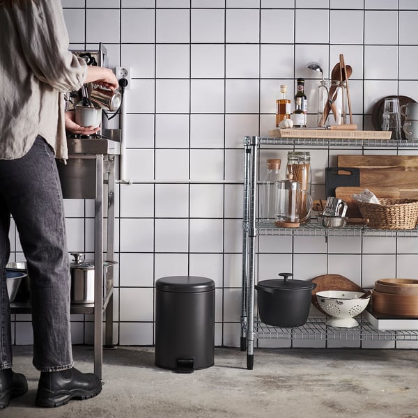 STENTRAPPA Treteimer, anthrazit, 9 l