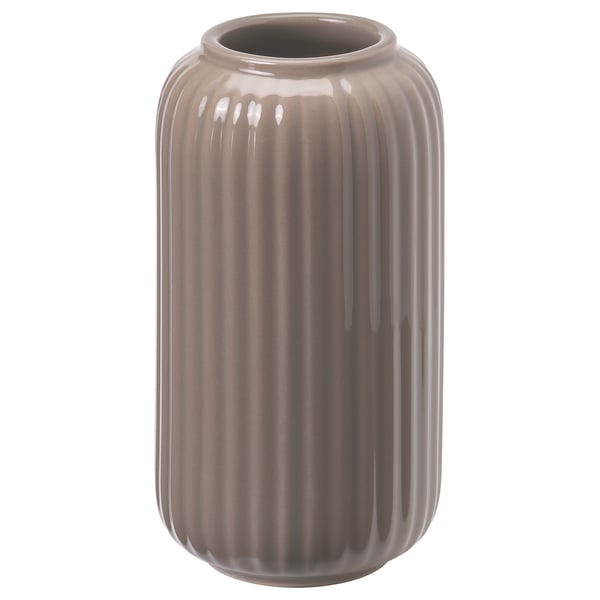 STILREN Vase, dunkel graubeige, 12 cm