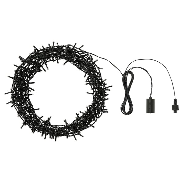 STRÅLA Lichterkette, LED, für draußen schwarz, 20 m