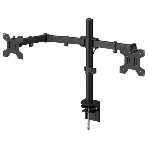 STUBBERGET Halter für 2 Bildschirme, schwarz