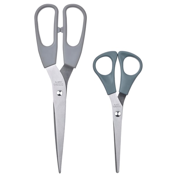 SVÄRDFISK Scheren 2er-Set, Edelstahl grau/grautürkis