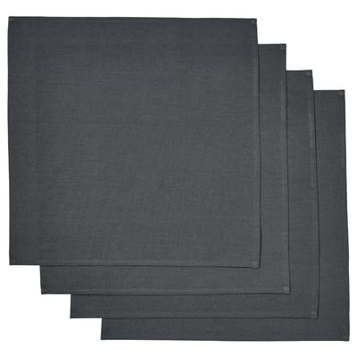 SVARTSENAP Serviette, dunkelgrau, 35x35 cm