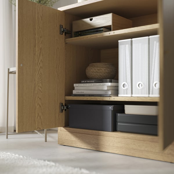 TONSTAD Schrank mit Türen, Eichenfurnier, 82x47x90 cm