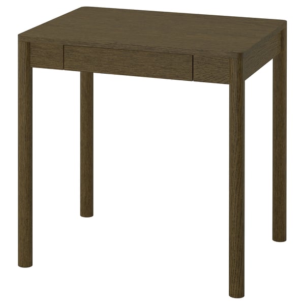 TONSTAD Schreibtisch, braun gebeiztes Eichenfurnier, 75x60 cm