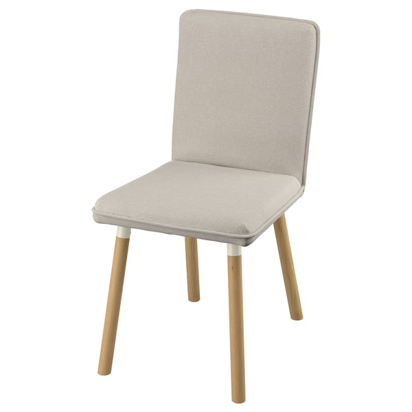 TONSTAD Stuhl, Fridtuna hellbeige/Eichenachbildung
