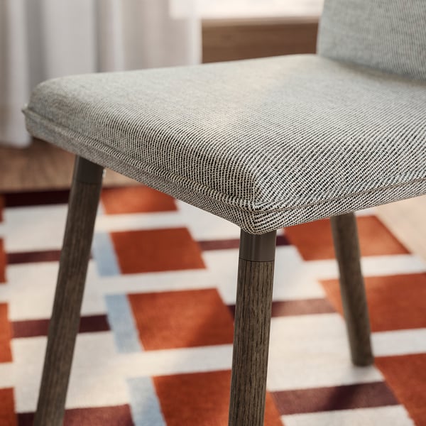 TONSTAD / TONSTAD Tisch und 4 Stühle, braun Eichenfurnier/Viarp beige/braun braune Eichenachbildung, 140/196x85 cm