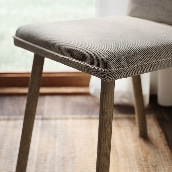 TONSTAD / TONSTAD Tisch und 6 Stühle, braun Eichenfurnier/Viarp beige/braun braune Eichenachbildung, 200x85 cm