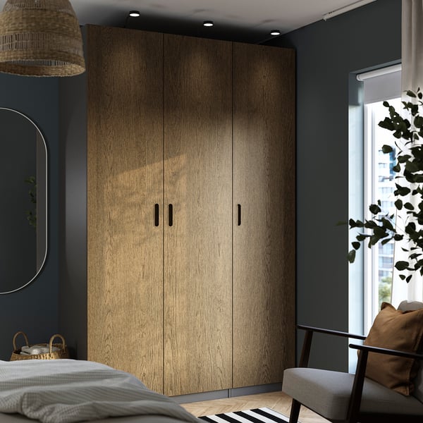TONSTAD Tür, braun gebeiztes Eichenfurnier, 50x229 cm