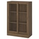 TONSTAD Vitrine mit Schiebetüren, braun gebeiztes Eichenfurnier, 82x37x120 cm