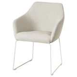TOSSBERG Stuhl, Metall weiß/Gunnared beige