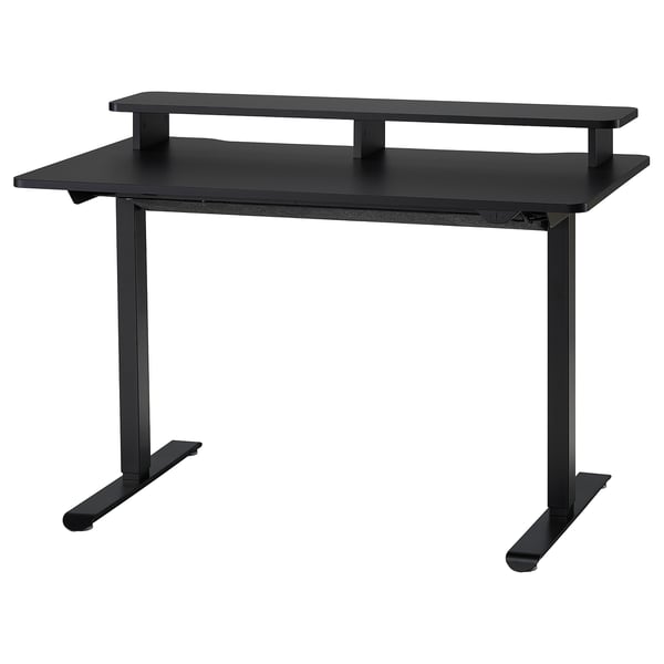 TRAVSPORT Schreibtisch sitz/steh, elektrisch schwarz, 120x70 cm