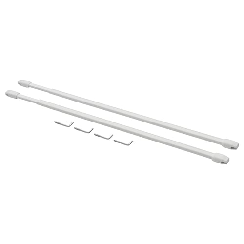 TRÖSTA Gardinenstange, weiß, 60-90 cm