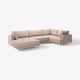 UPPÅKRA 4,5er-Sofa, U-Form, mit Récamiere links/Samsala graubeige