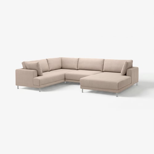 UPPÅKRA 4,5er-Sofa, U-Form, mit Récamiere rechts/Samsala graubeige