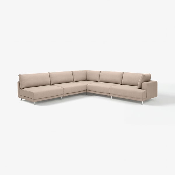 UPPÅKRA Modulecksofa 6-sitzig, ohne Abschluss links/Samsala graubeige