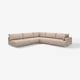 UPPÅKRA Modulecksofa 6-sitzig, ohne Abschluss links/Samsala graubeige
