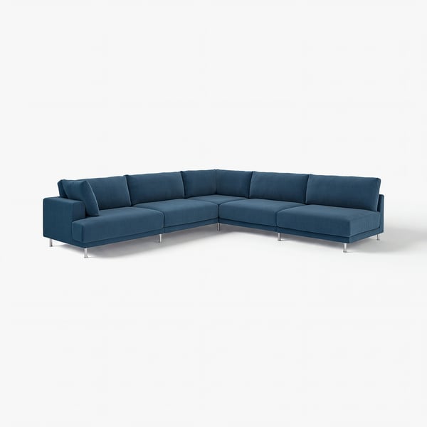 UPPÅKRA Modulecksofa 6-sitzig, ohne Abschluss rechts/Samsala dunkelblau