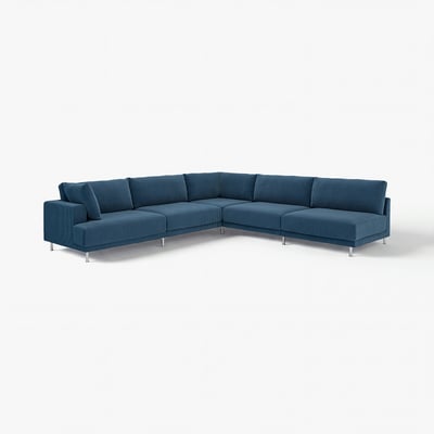 UPPÅKRA Modulecksofa 6-sitzig, ohne Abschluss rechts/Samsala dunkelblau