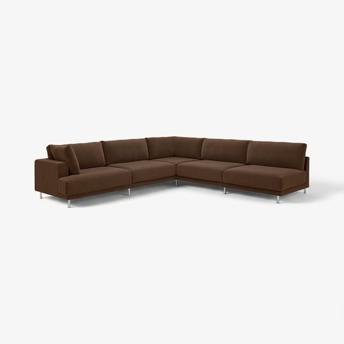 UPPÅKRA Modulecksofa 6-sitzig, ohne Abschluss rechts/Samsala dunkelbraun