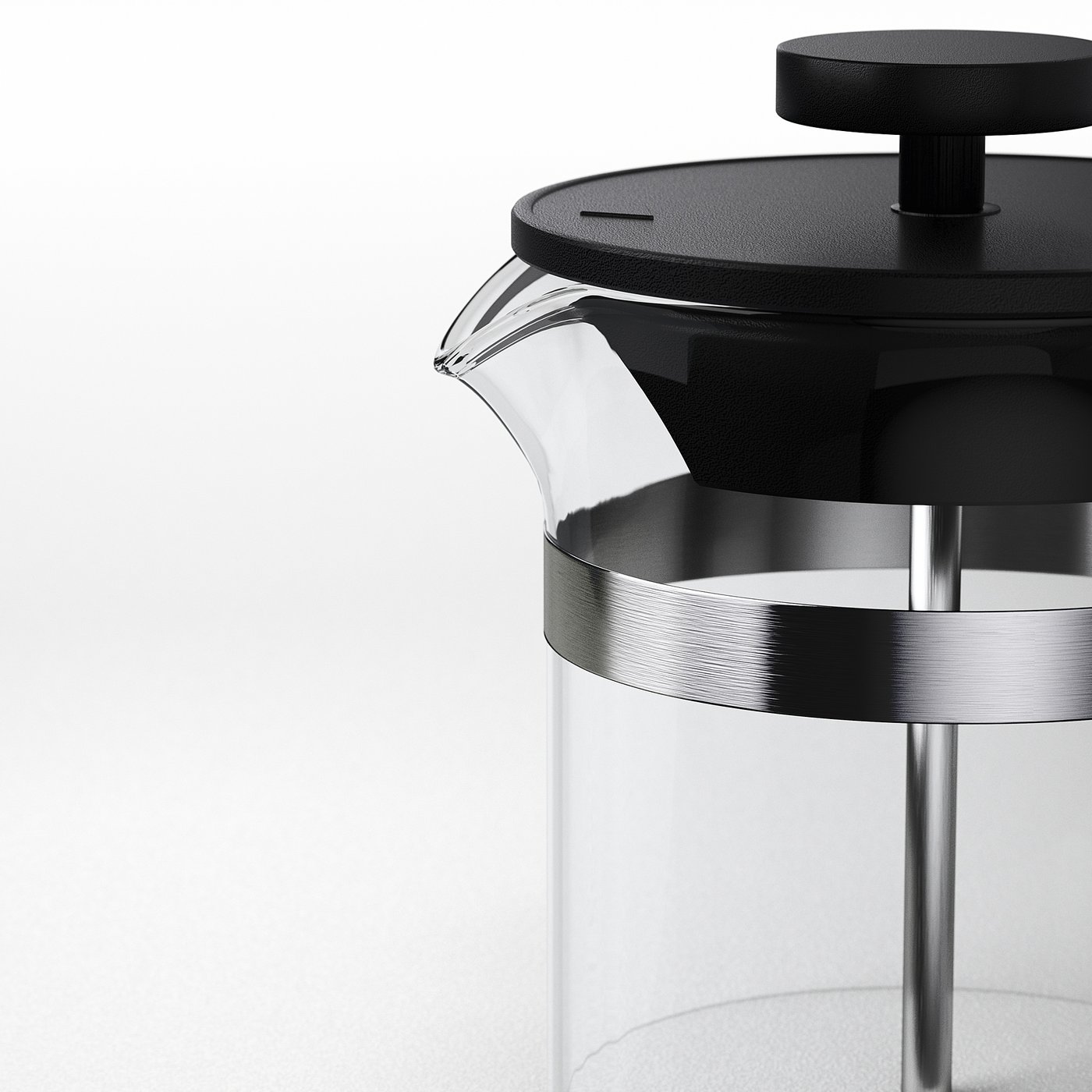 UPPHETTA Kaffee-/Teezubereiter, Glas/Edelstahl, 0.4 l