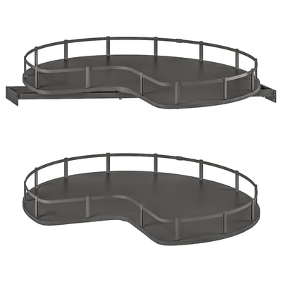 UTRUSTA Eckunterschrank-Karussell, grau, 88 cm