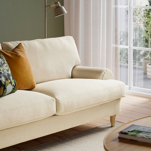 VALNÄS 3er-Sofa, Knäbäck hellbeige