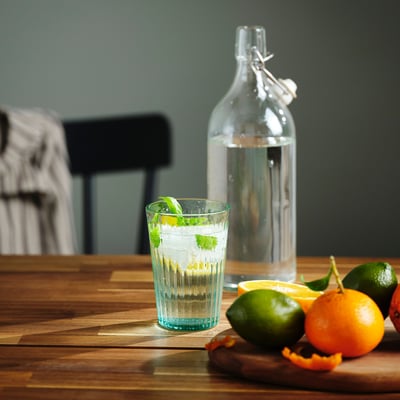 VARDAGEN Glas, helltürkis, 31 cl