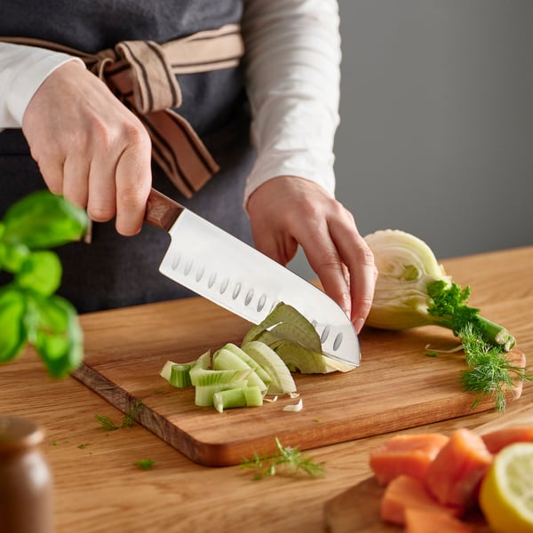 VARDAGEN Santoku-Messer, Edelstahl/Nussbaum, 16 cm