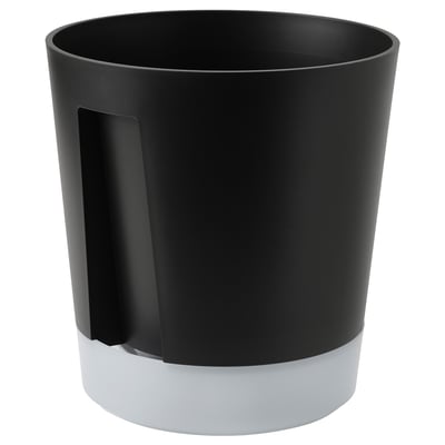 VÅRDTRÄD Selbstbewässerungstopf, drinnen/draußen transparent/anthrazit, 24 cm