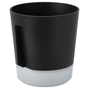 VÅRDTRÄD Selbstbewässerungstopf, drinnen/draußen transparent/anthrazit, 15 cm