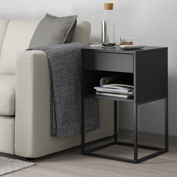 VIKHAMMER Ablagetisch, schwarz, 40x39 cm