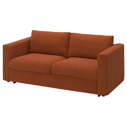 VIMLE 2er-Bettsofa, Mosshed rotbraun